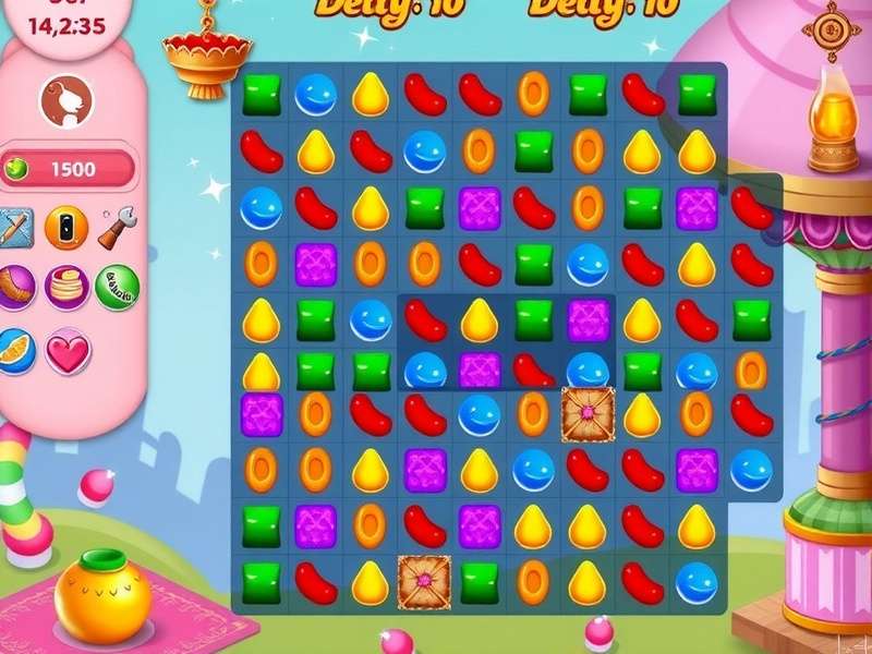 Candy Match Delight game screenshot with Indian sweets